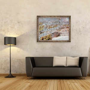 Tablou inramat - El Greco - Vezi si Harta orasului Toledo, detaliu al spitalului Tavera, 60 x 80 cm - Img 2
