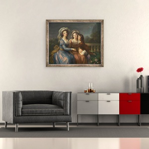 Tablou inramat - Elisabeth Louise Vigee-Lebrun - Marchiza de Pezay si marchiza de Rougé cu fiii ei Alexis si Adrien, 50 x 60 cm - Img 2