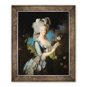 Tablou inramat - Elisabeth Louise Vigee-Lebrun - Marie Antoinette cu un trandafir, 50 x 60 cm