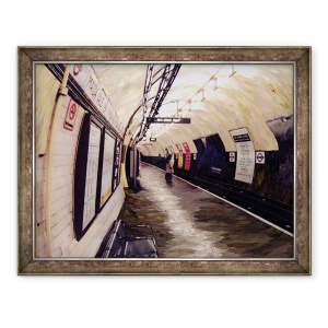 Tablou inramat - Ellen Golla - Asteptare pentru un tren merge spre sud, 60 x 80 cm