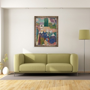 Tablou inramat - Emile Bernard - Podul la Pont-Aven, 70 x 90 cm - Img 2