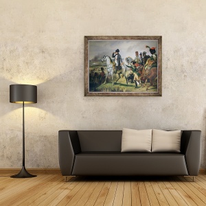 Tablou inramat - Emile Jean Horace Vernet - Batalia de la Wagram, 6 iulie 1809, 60 x 80 cm - Img 2