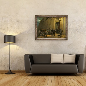Tablou inramat - Emmanuel Masse - Arestarea generalilor Lecomte si Clement Thomas in timpul comunei din Paris, 60 x 80 cm - Img 2