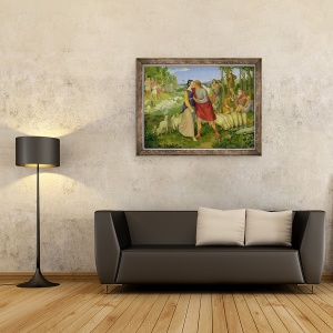 Tablou inramat - Erwin Speckter - Jacob intalneste Rachel, 60 x 80 cm - Img 2