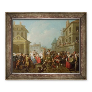 Tablou inramat - Etienne Jeaurat - Carnavalul stradal din Paris, 70 x 85 cm