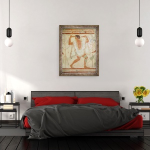 Tablou inramat - Etruscan - Dansator din Mormantul Tricliniului, 70 x 90 cm - Img 3
