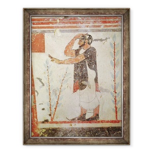 Tablou inramat - Etruscan - Preotul face un gest ritual, din Mormantul Augurilor, 70 x 90 cm