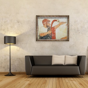 Tablou inramat - Etruscan - seful augurului, din Mormantul Augurilor, 60 x 80 cm - Img 2