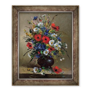 Tablou inramat - Eugene Henri Cauchois - Maci si margarete II, 70 x 85 cm