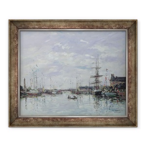 Tablou inramat - Eugene Louis Boudin - Deauville, docul, 70 x 85 cm