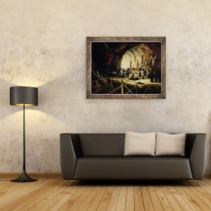 Tablou inramat - Eugenio Lucas y Padilla - Scena Inchizitiei, 60 x 80 cm - Img 2