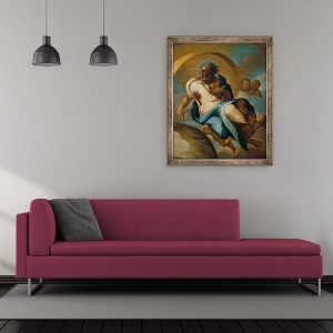 Tablou inramat - Eustache Le Sueur - Crearea lumii, 50 x 60 cm - Img 2