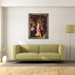 Tablou inramat - Federico Fiori Barocci - Adorarea Copilului, 60 x 80 cm - Img 2