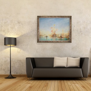 Tablou inramat - Felix Ziem - Venetia, 60 x 80 cm - Img 2