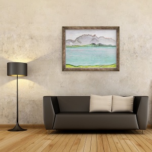Tablou inramat - Ferdinand Hodler - Muntii Stockhorn si Lacul Thun, 60 x 80 cm - Img 2