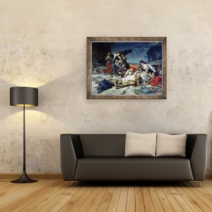 Tablou inramat - Fernand Cormon - Moartea lui Ravana, 60 x 80 cm - Img 2