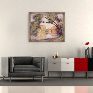Tablou inramat - Fernand Loyen du Puigaudeau - Sat in Normandia, 70 x 85 cm - Img 2