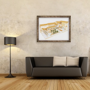 Tablou inramat - Fernando Aznar Cenamor - Aljaferia. Zaragoza, 60 x 80 cm - Img 2