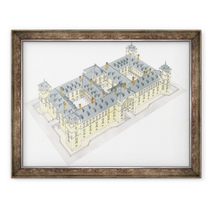 Tablou inramat - Fernando Aznar Cenamor - Palatul Regal din El Pardo. Madrid, 60 x 80 cm