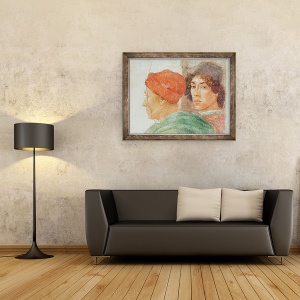 Tablou inramat - Filippino Lippi - Detaliu al disputei cu Simon Mago, 60 x 80 cm - Img 2