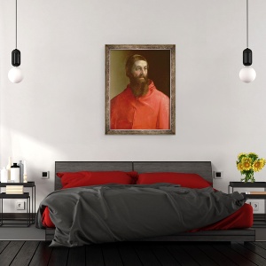 Tablou inramat - Francesco de Rossi Salviati Cecchino - Cardinal Rudolfo Pio, 70 x 90 cm - Img 3