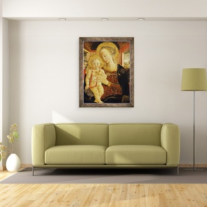 Tablou inramat - Francesco di Stefano Pesellino - Virgin si Copil, 60 x 80 cm - Img 2