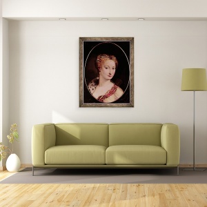 Tablou inramat - Francesco Primaticcio - Diane de Poitiers 1499-1566, 60 x 80 cm - Img 2