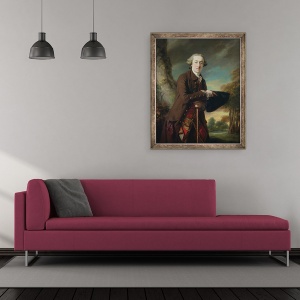Tablou inramat - Francis Cotes - Portretul lui Charles Colmore, 50 x 60 cm - Img 2