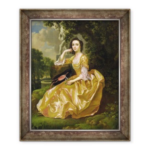 Tablou inramat - Francis Hayman - Doamna Mary Chauncey, 50 x 60 cm