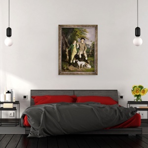Tablou inramat - Francis Wheatley - Portretul unui Sportiv Cu Fiul Sau, 60 x 80 cm - Img 3
