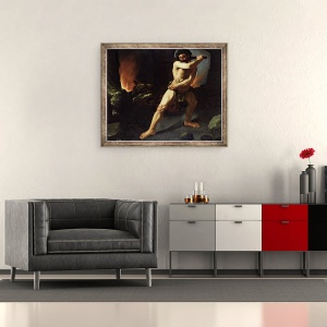 Tablou inramat - Francisco de Zurbaran - Hercule si Cerberus, 70 x 85 cm - Img 2