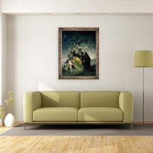 Tablou inramat - Francisco Jose de Goya y Lucientes - Sabatul vrajitoarelor, 60 x 80 cm - Img 2