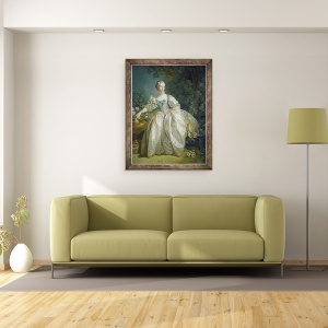 Tablou inramat - Francois Boucher - Doamna Bergeret, 60 x 80 cm - Img 2