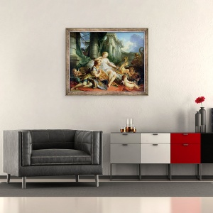 Tablou inramat - Francois Boucher - Rinaldo si Armida, 50 x 60 cm - Img 2