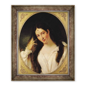 Tablou inramat - Francois Bouchot - Portret De La Malibran in Rolul Desdemona, 50 x 60 cm