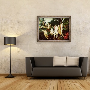 Tablou inramat - Francois Clouet - Diana scaldat, 60 x 80 cm - Img 2
