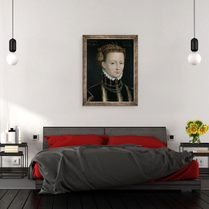 Tablou inramat - Francois Clouet - Mary Stuart 1542-87, 70 x 90 cm - Img 3