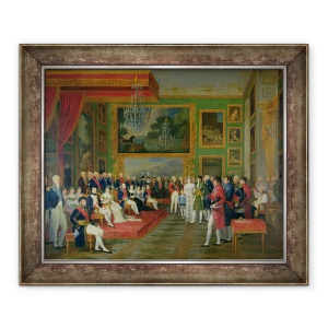Tablou inramat - Francois Guillaume Menageot - Casatoria lui Eugene de Beauharnais 1781-1824 cu Amalie Auguste de Bavaria la München, 13 ianuarie 1806, 50 x 60 cm