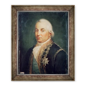 Tablou inramat - Francois Vincent Mathieu Latil - Pierre de Suffren-Saint-Tropez 1729-88 Viceamiral al Frantei, 50 x 60 cm
