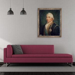 Tablou inramat - Francois Vincent Mathieu Latil - Pierre de Suffren-Saint-Tropez 1729-88 Viceamiral al Frantei, 50 x 60 cm - Img 2