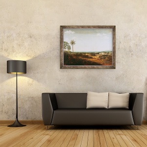Tablou inramat - Frans Jansz Post - Casa unui nobil portughez in Brazilia, 60 x 80 cm - Img 2
