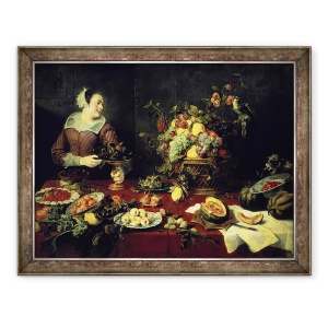 Tablou inramat - Frans Snyders - Castronul cu fructe, 60 x 80 cm