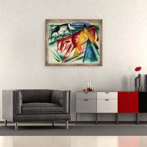 Tablou inramat - Franz Marc - Animale, 50 x 60 cm - Img 2