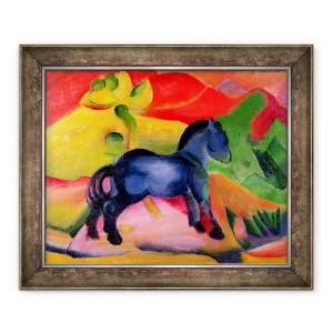 Tablou inramat - Franz Marc - Cal mic albastru, 50 x 60 cm