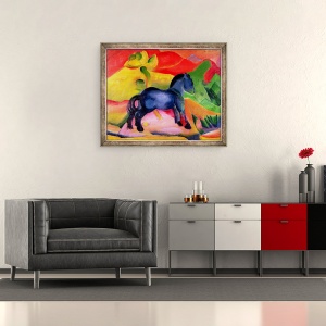 Tablou inramat - Franz Marc - Cal mic albastru, 70 x 85 cm - Img 2
