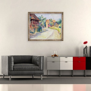Tablou inramat - Franz Nolken - Strada A Village, 50 x 60 cm - Img 2