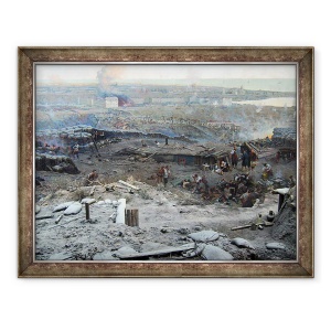 Tablou inramat - Franz Roubaud - Asediul Sevastopolului I, 60 x 80 cm