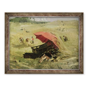 Tablou inramat - Franz Seraph von Lenbach - Parasolarul rosu, 70 x 90 cm