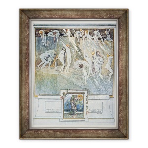 Tablou inramat - Franz von Bayros - Ilustratie din Comedia divina a lui Dante, Inferno, Canto XIV. 28, 50 x 60 cm
