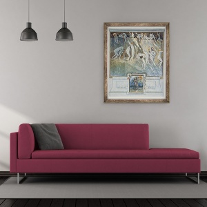 Tablou inramat - Franz von Bayros - Ilustratie din Comedia divina a lui Dante, Inferno, Canto XIV. 28, 50 x 60 cm - Img 2
